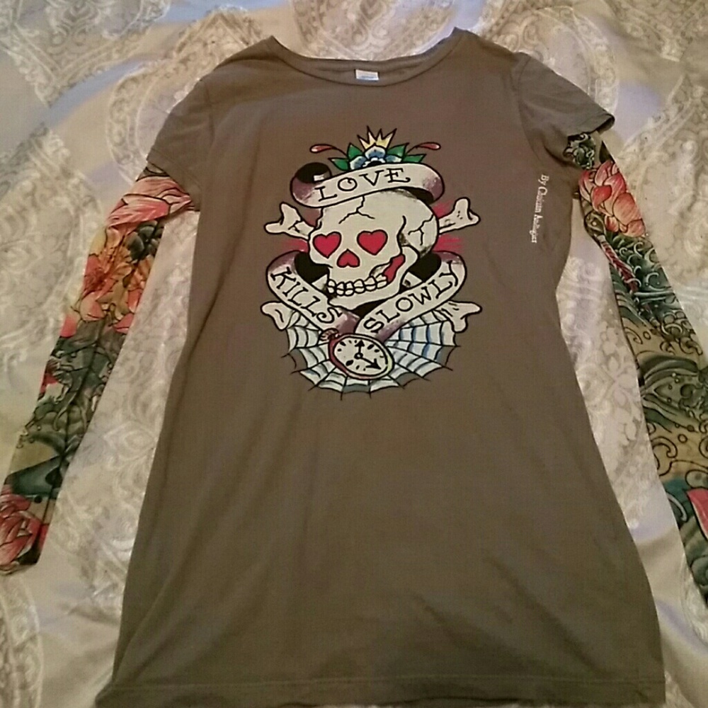 Ed Hardy Tatto Sleeve Top